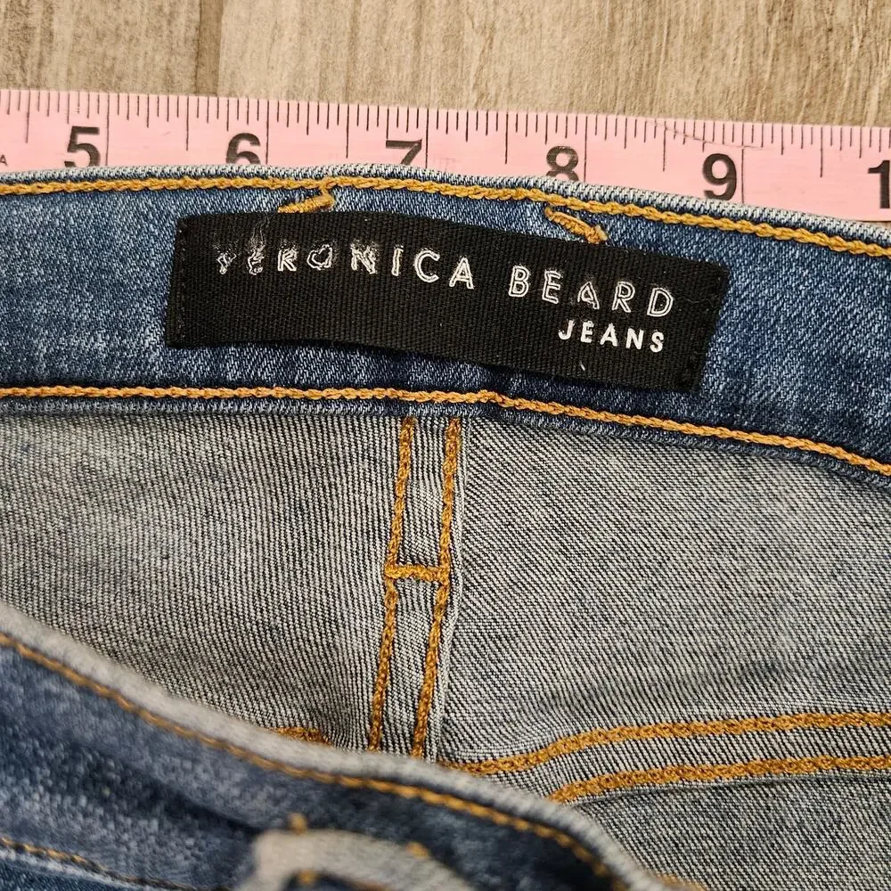 Veronica Beard Carolyn Baby Boot Jeans 26 High Rise Button Fly‎ Tuxedo Stripe